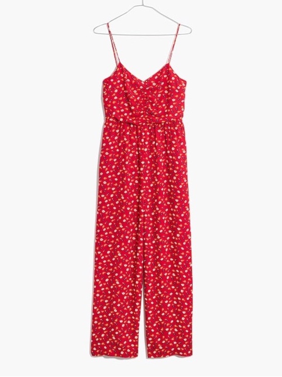 Madewell Pants - Madewell Ruched Wide-Leg Jumpsuit in Prairie Posies